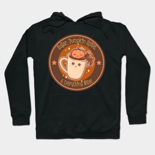 “Sugar, Pumpkin Spice, & Everything Nice” Chibi Pumpkin & Coffee Cup Hoodie